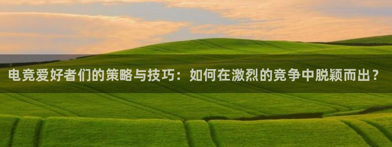 南宫电竞贴吧：电竞爱好者们的策略与技巧：如何在激烈的竞争中脱颖而出？