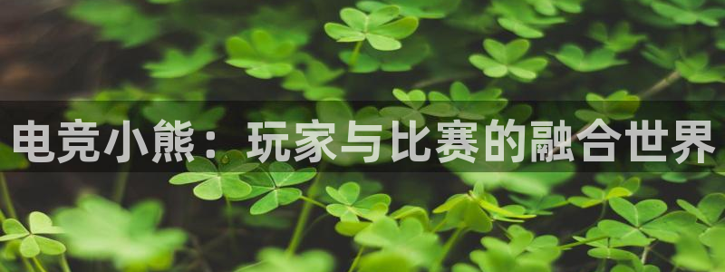 南宫电竞贴吧：电竞小熊：玩家与比赛的融合世界