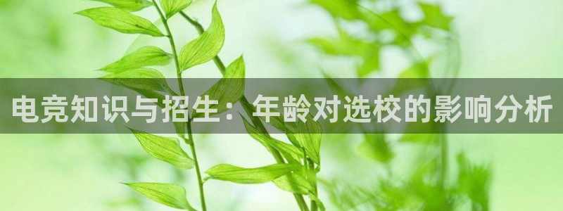 南宫电竞贴吧：电竞知识与招生：年龄对选校的影响分析